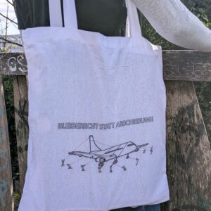 Tasche mit Motiv festgekettetes Flugzeug